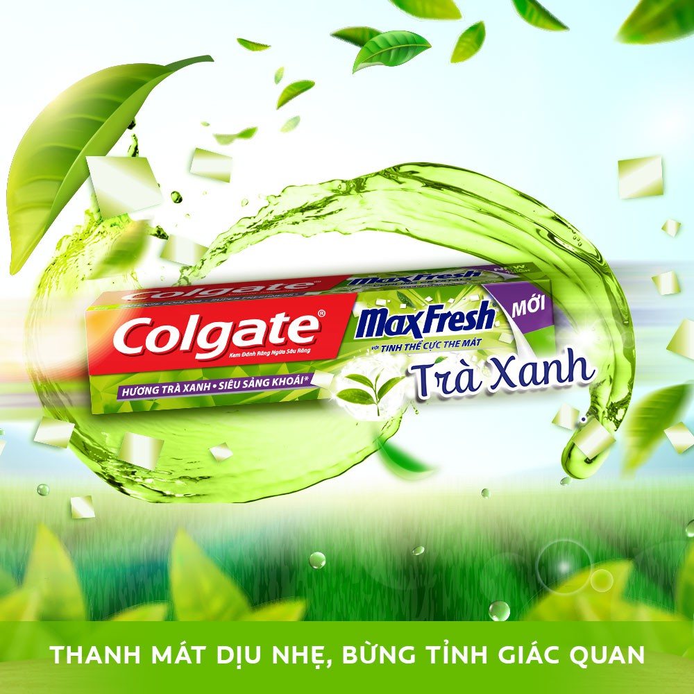 Bộ 4 Kem đánh răng Colgate Maxfresh trà xanh 230g tặng kèm bàn chải