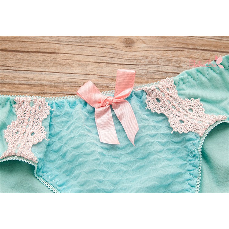 Set bộ đồ lót nữ đẹp cotton có gọng mút vừa viền ren thêu | BigBuy360 - bigbuy360.vn