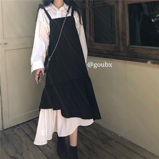 ORDER_V22 Váy Yếm Sơ Mi Ulzzang