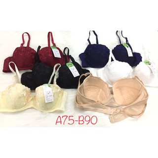 Áo ngực nữa boya không mút nâng ngực thêu hoa