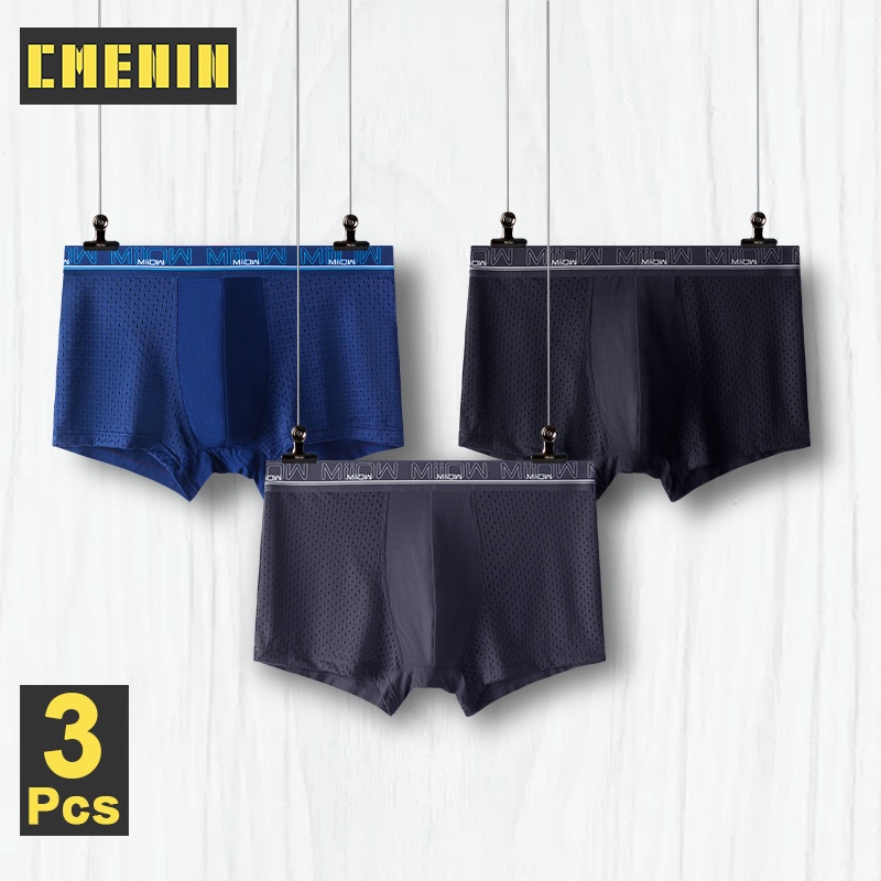 Bộ 3 Quần Lót Boxer Cotton Thoải Mái Gợi Cảm Cho Nam M1012