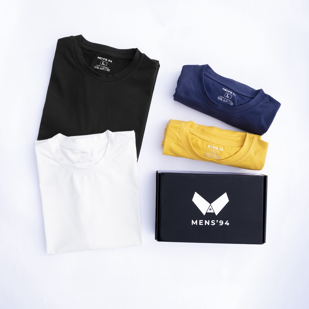 Áo thun nam cổ tròn, áo phông trơn Men's 94 vải cotton tự nhiên siêu mát mịn