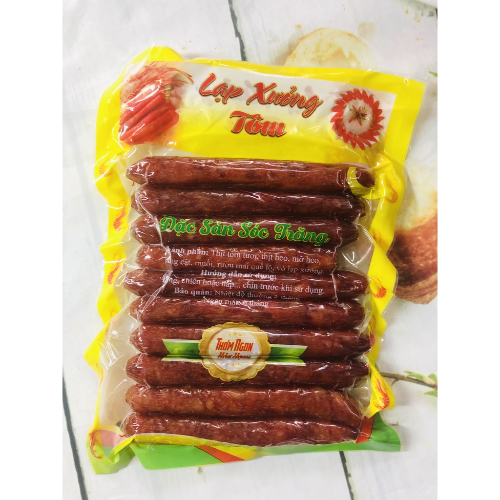 1kg lạp xưởng tôm ( 2 túi 500g)