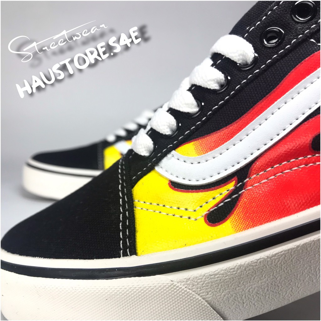Giày V Old School Fire Lửa full Box,tag tặng dây V |Ảnh thật,vidieo thật - Freeship|