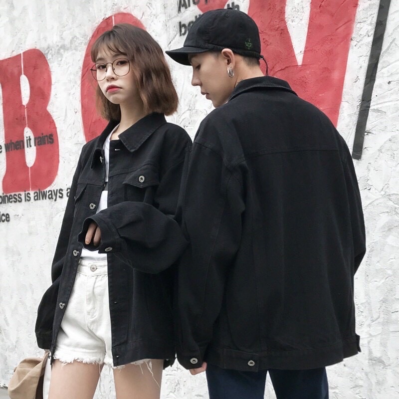 Áo khoác Jean nam nữ form unisex đơn giản