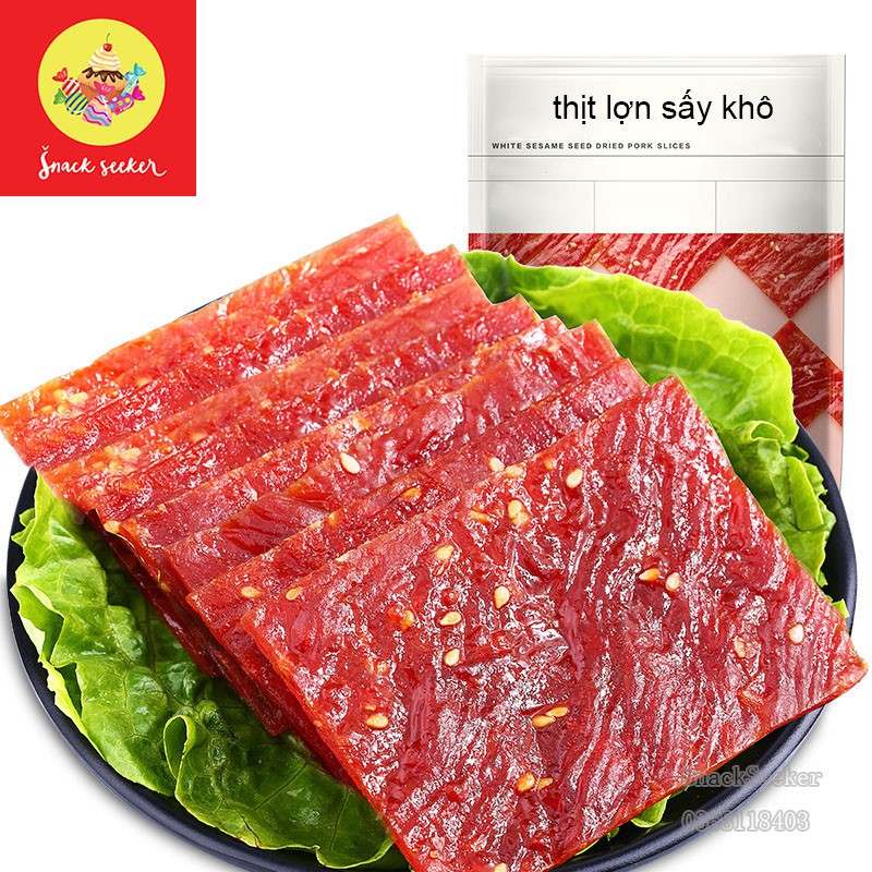[FREESHIP XTRA] Thịt Heo Khô Xé cay thơm siêu ngon túi 100gr- Đồ ăn vặt Trung Quốc - Thịt heo khô xé miếng