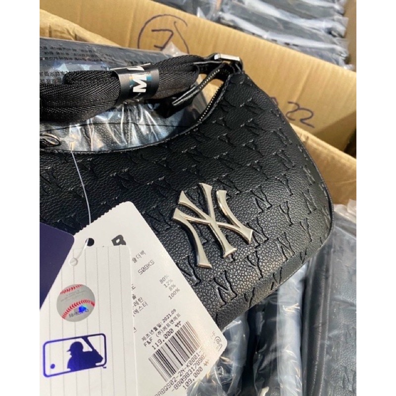 Túi kẹp nách NY da đẹp in chữ chìm