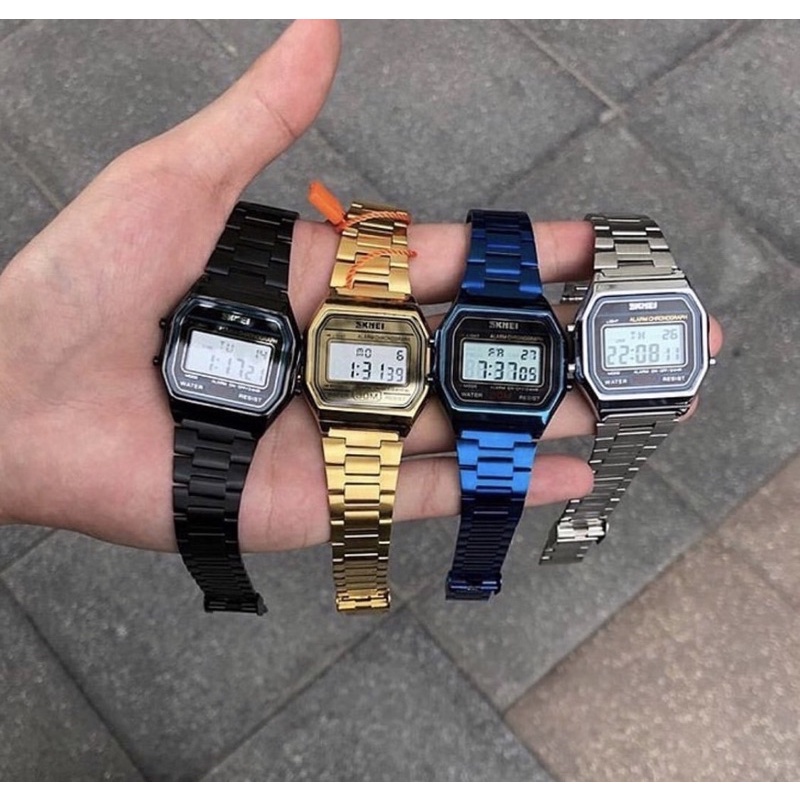 Đồng hồ SKMEI thể thao dây thép size 36mm full chức năng có chống nước mặt kính chống trầy