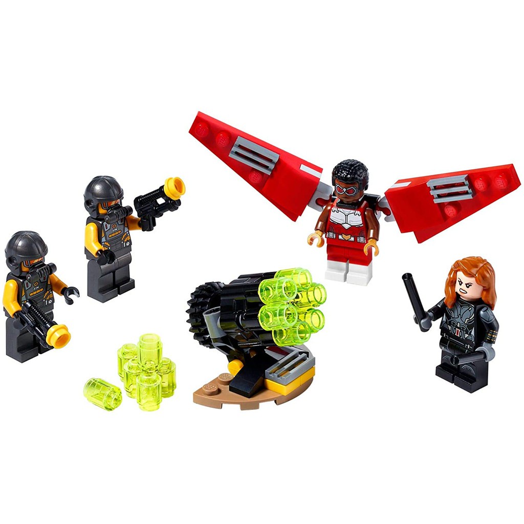 40418 Đồ chơi lắp ráp Iego Super Heroes Avengers Falcon & Black Widow - Đồ chơi bộ 4 nhân vật