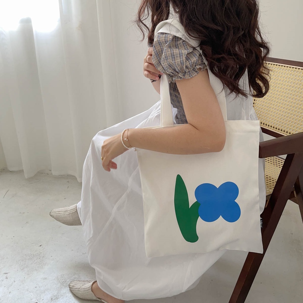 Túi tote vải canvas đeo chéo đi học phong cách hàn quốc LOTSTORE TX790