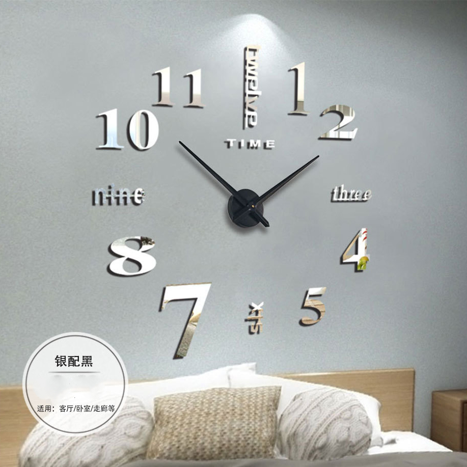Đồng Hồ Dán Tường 3d Bằng Acrylic Thiết Kế Hiện Đại Trang Trí Nhà Cửa