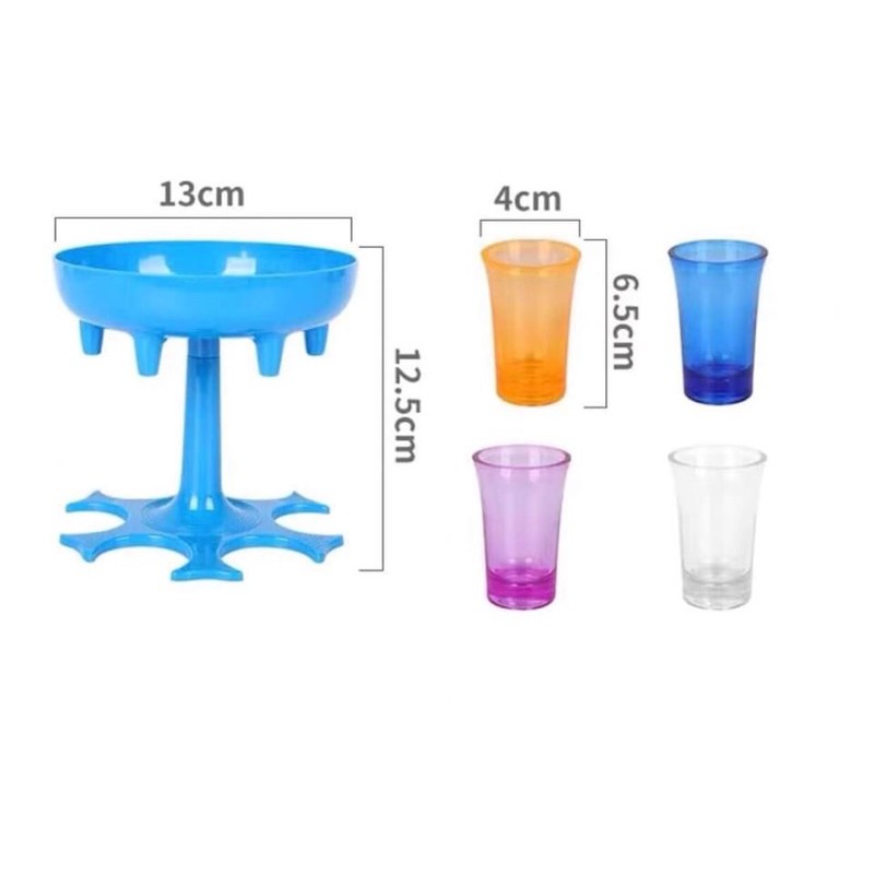 BỘ KHAY 6 LY CHIA ĐỀU ĐỒ UỐNG ( cực chất cho mọi nhà)