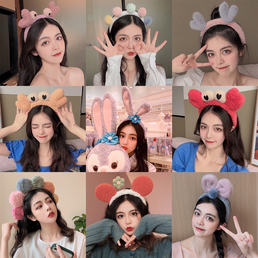 Cài tóc AY vải lông tạo hình hoạt hình đáng yêu ngọt ngào cho nữ