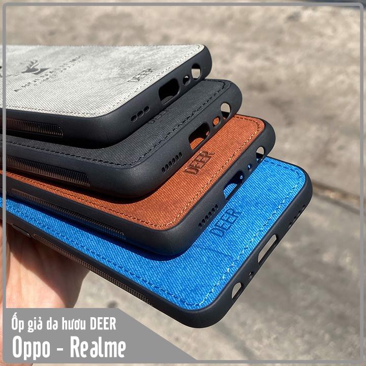 Ốp lưng giả da con hươu DEER cho dòng máy Oppo A9  - A5  / Realme 7 -7i - 7 Pro - 6 - 6 Pro - 5 - 5i - 5S.