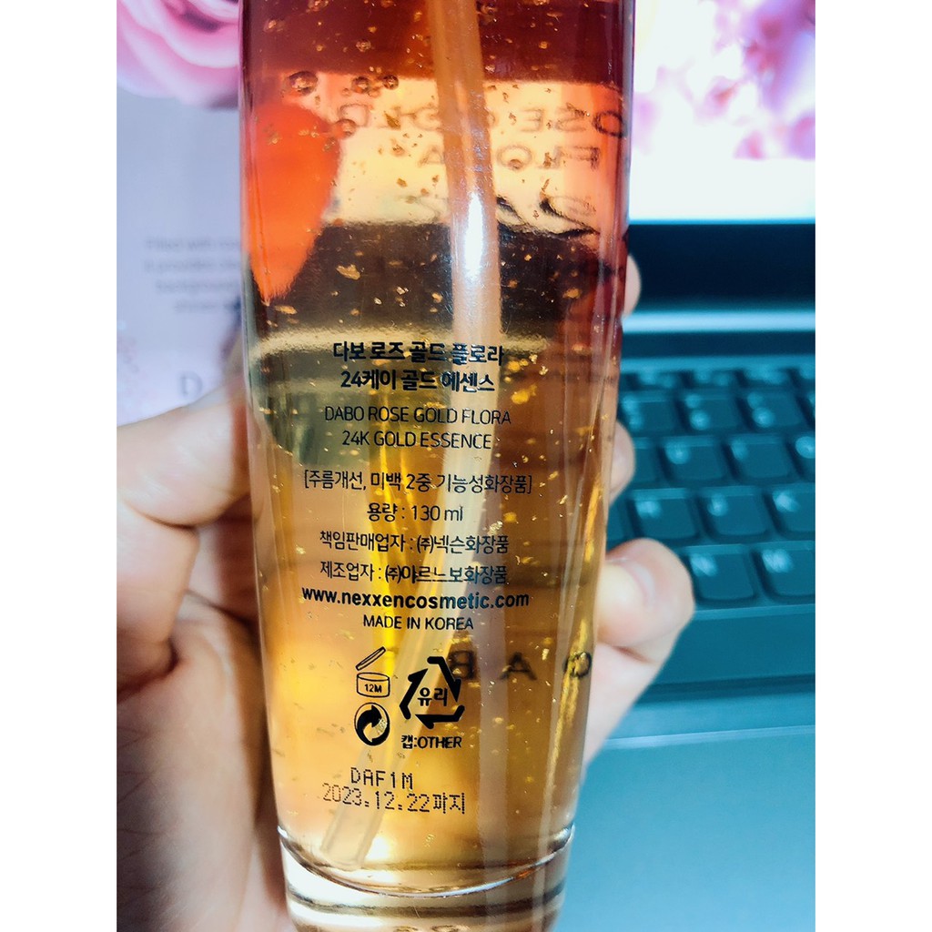 Serum Vàng 24K Hoa Hồng DABO Mờ nếp nhăn, Trắng da, Se khít lỗ chân lông, Chống lão hóa 130ml