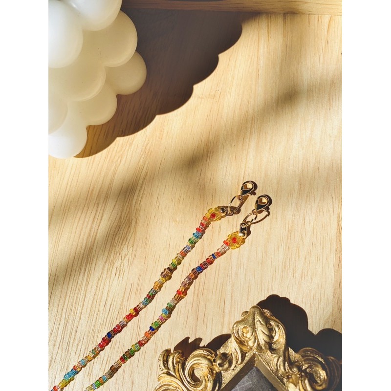 Dây đeo kính - khẩu trang hạt đủ màu