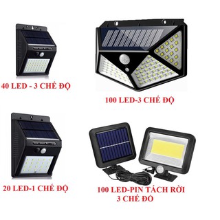 Đèn LED treo tường cảm biến chuyển động dùng năng lượng mặt trời 20 LED / 40 LED / 100 LED