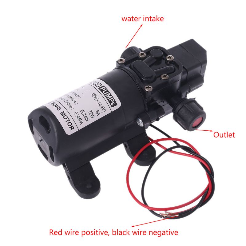 Máy Bơm Nước Áp Suất Cao DC 12V 130PSI 6L 70W