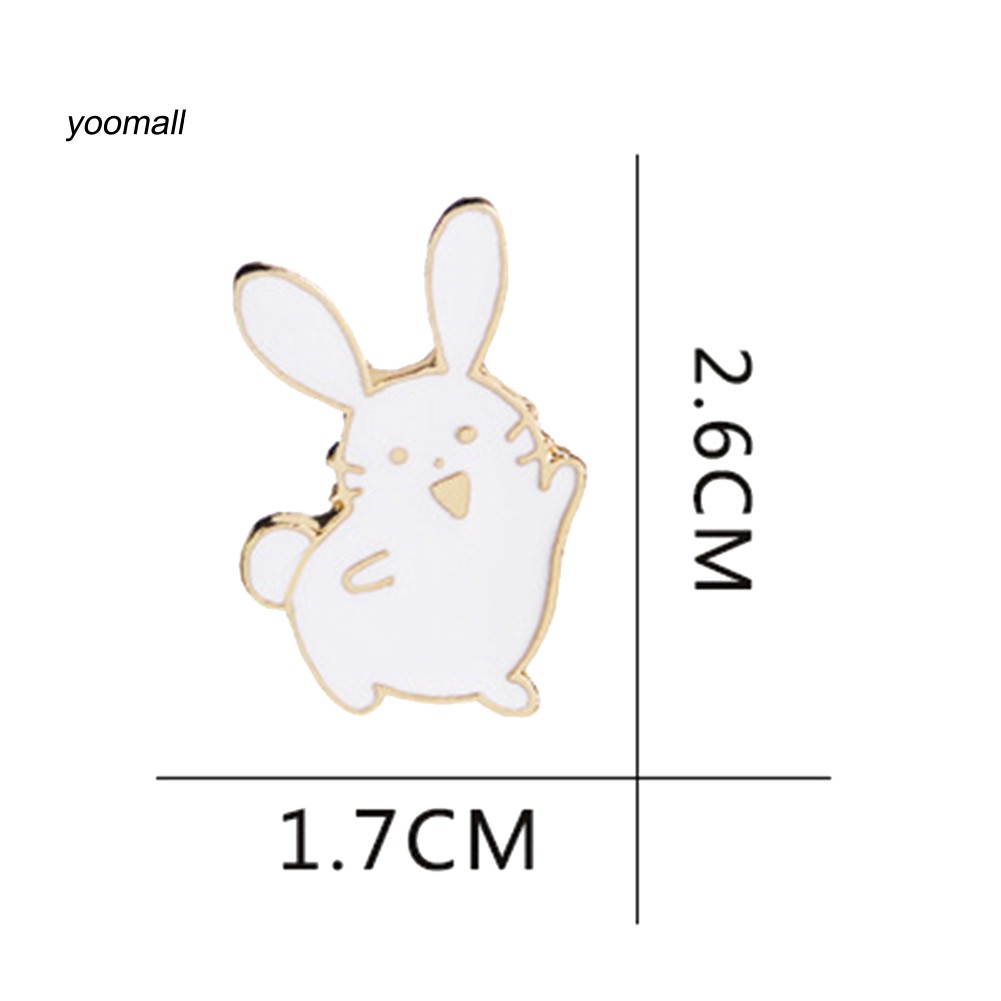 YOML✔Cute Women Cartoon Rabbit Brooch Pin Enamel Denim Backpack Badge Jewelry Gift