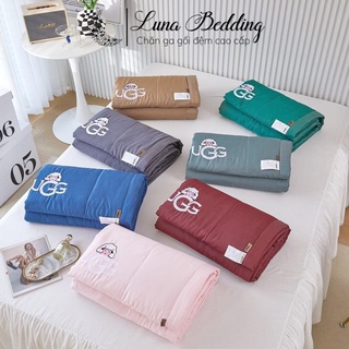 Chăn lụa tencel ugg màu trơn luna bedding chăn hè mát mịn