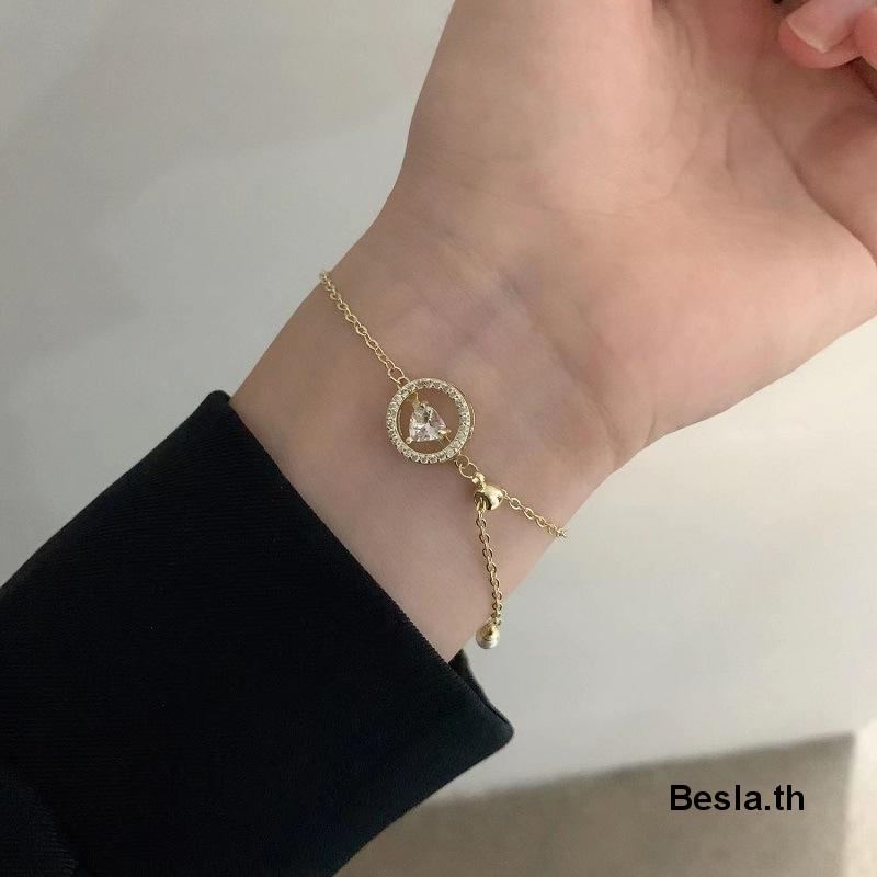 Vòng Đeo Tay Hình Trái Tim Ghép Nối Nhẫn Có Thể Điều Chỉnh Thời Trang Mùa