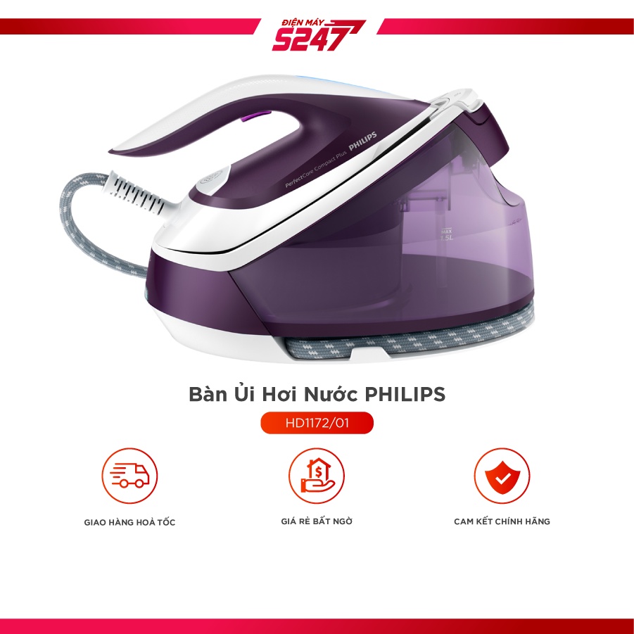 Bàn ủi hơi nước Philips GC7933/30-Bảo hành chính hãng