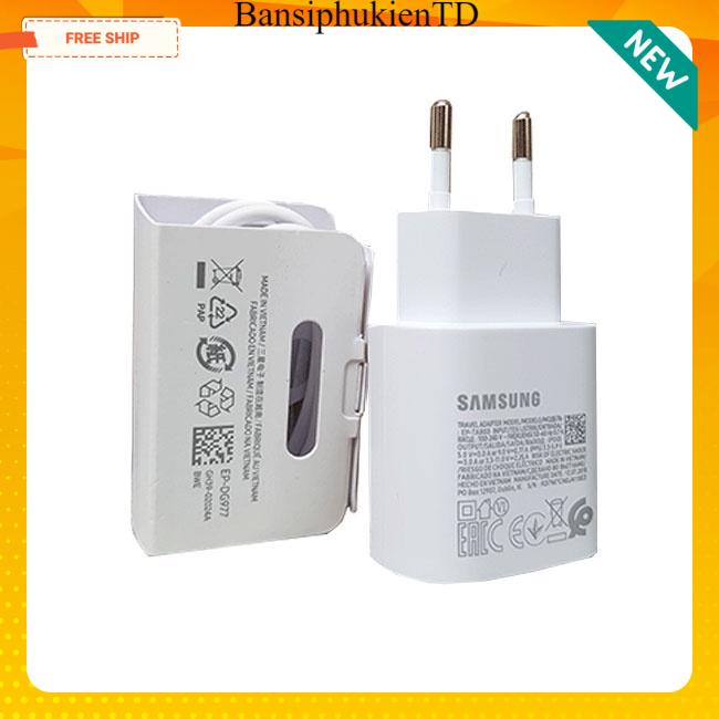 BỘ SẠC NHANH CHO SAMSUNG - NOTE PD 25W ZIN CHÂN TYPE - C