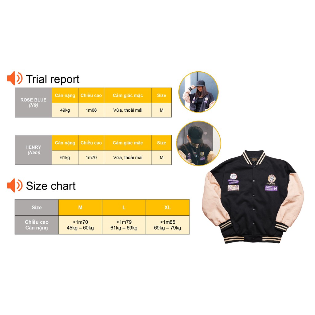 [Ảnh thật] Áo khoác Bomber Tikkeo Màu Đen Nâu 2 lớp Unisex nam nữ | BigBuy360 - bigbuy360.vn