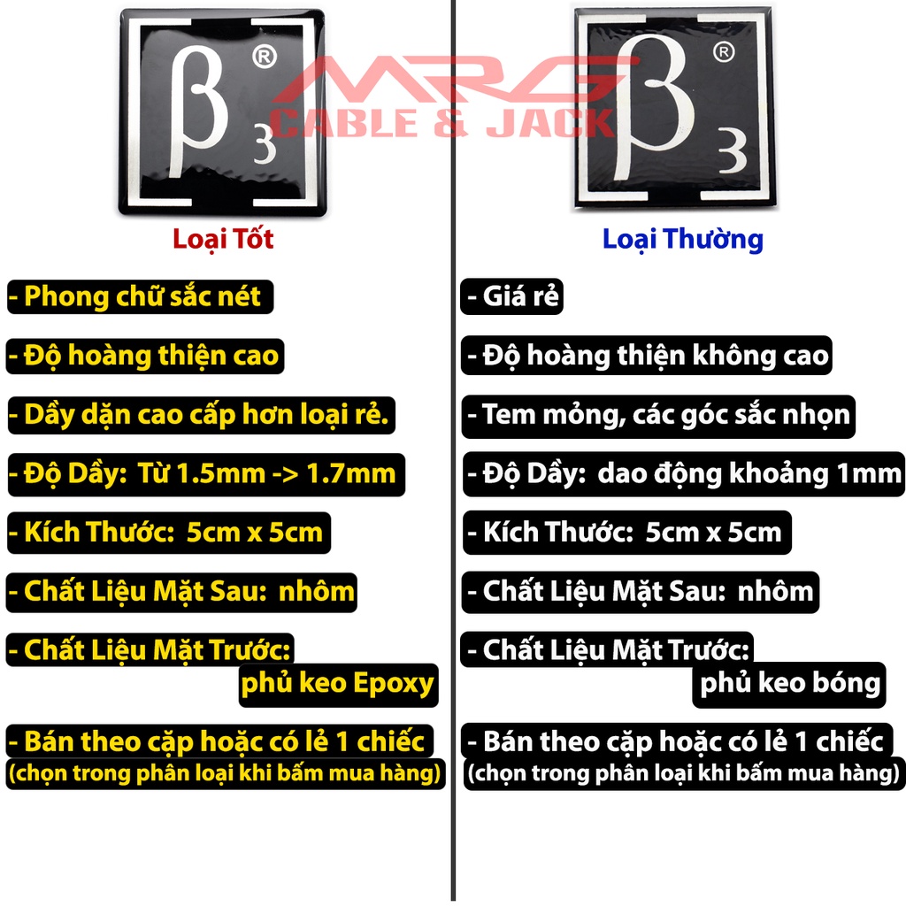 Tem Loa B3 loại tốt, giá 1 đôi.