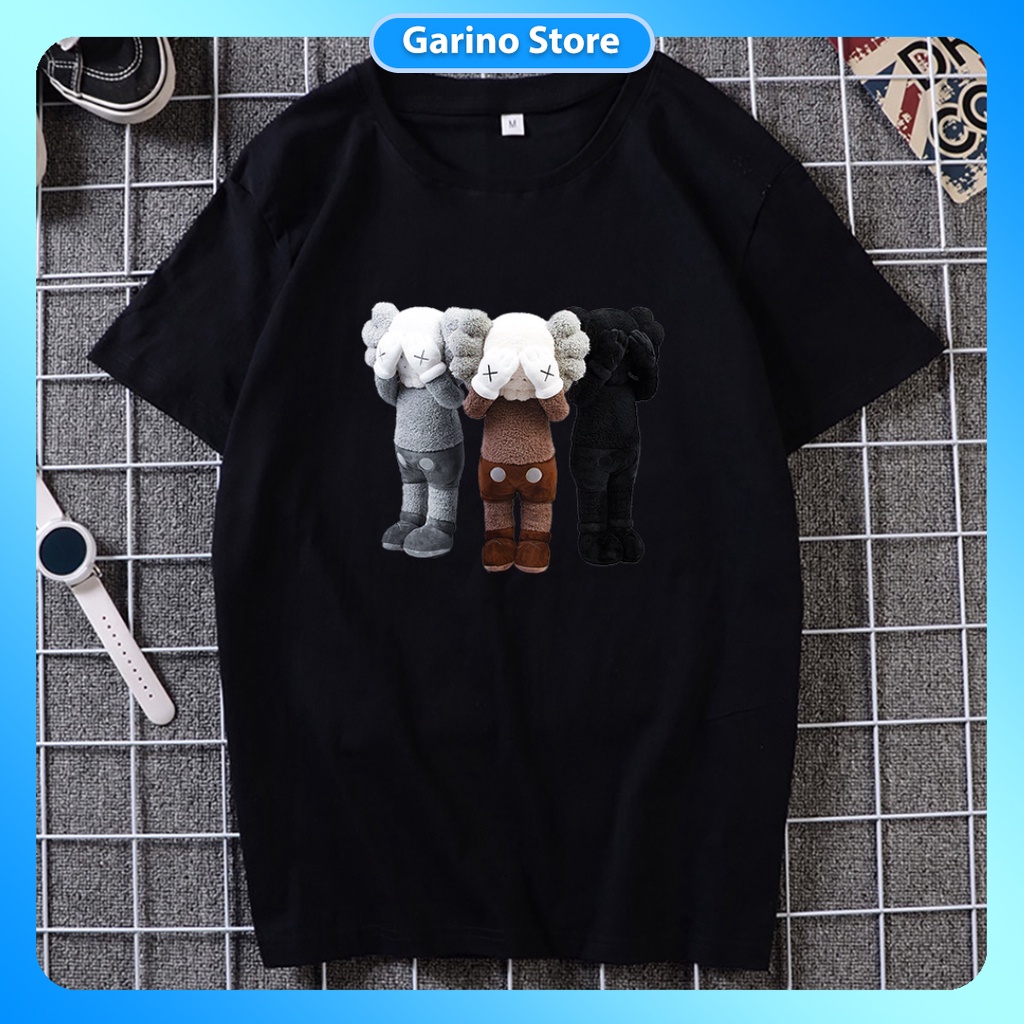 Áo thun nam nữ unisex ngắn tay không cổ đẹp KAWS Garino Store | BigBuy360 - bigbuy360.vn