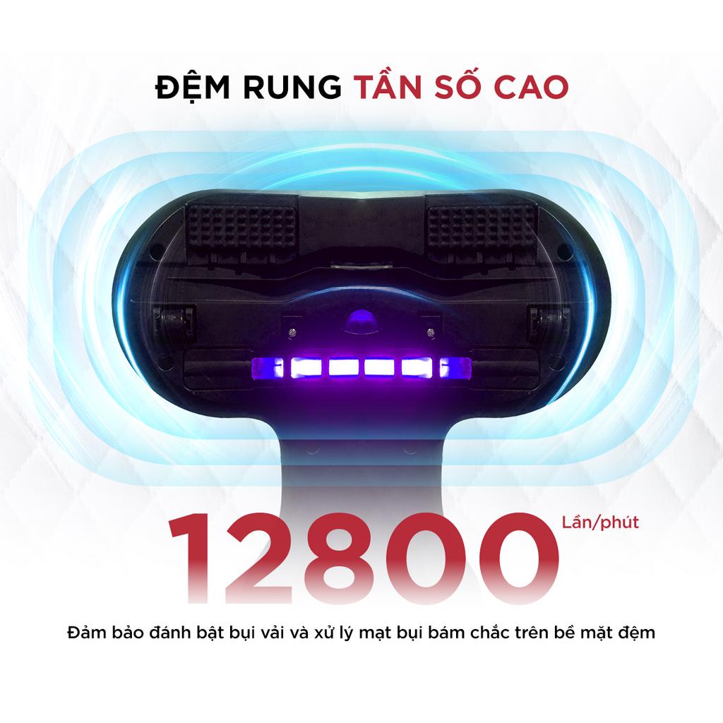 Máy hút bụi giường nệm đệm UNIQ Fresh A10 đèn UV diệt sạch vi khuẩn ga sofa lông có dây 4m cao cấp cầm tay mini đa năng