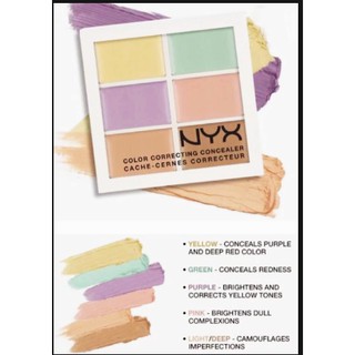 Bảng che khuyết điểm nyx 6 ô