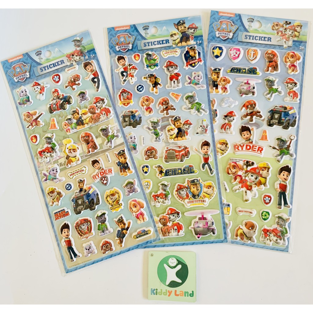 Hình dán sticker nổi 3D Biệt đội Chó Cứu Hộ cho bé