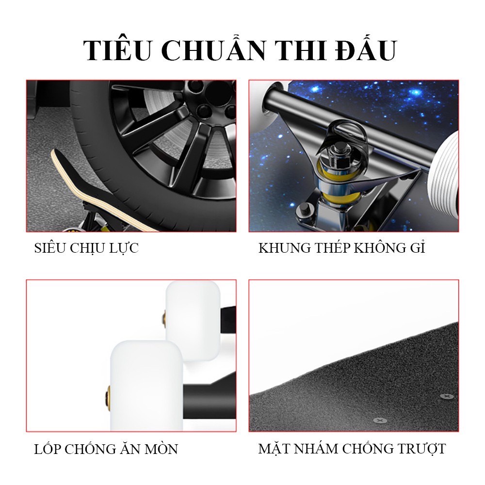 Ván Trượt Thể Thao Mặt Nhám Cao Cấp - Ván Trượt Skateboard Trẻ Em, Người Lớn Siêu Hạng