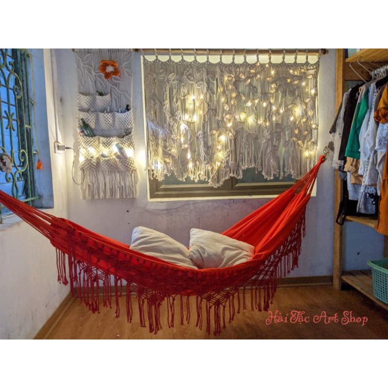 Võng Vải Nằm canvas nhiều màu sắc treo khung - Hải Tặc Art Shop