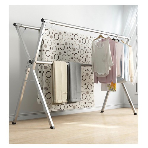 Giàn phơi quần áo thông minh chữ X, chất liệu inox chống rỉ sét, khả năng chịu lực tốt