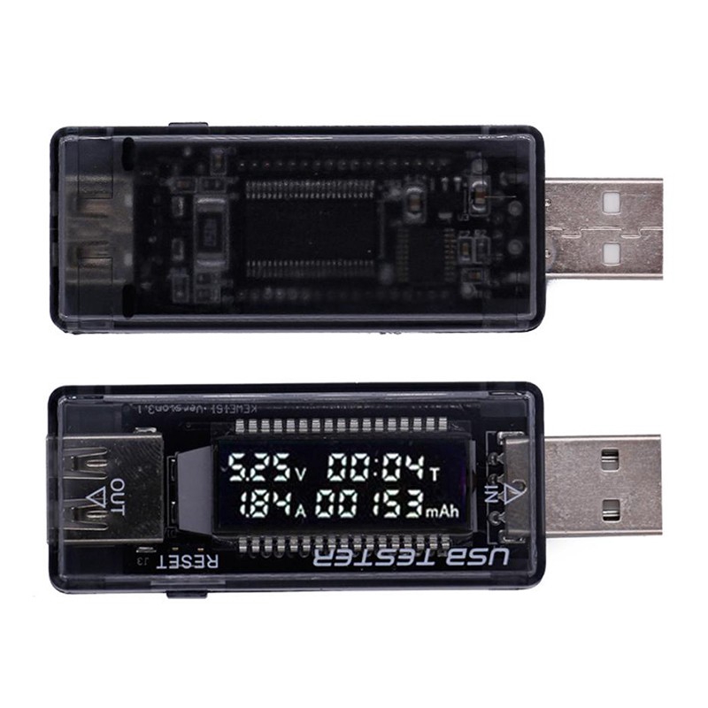 Bộ kiểm tra USB vạn năng KWS-V21 để đọc Volt Amp MAh với màn hình LCD Bộ kiểm tra trạng thái sạc Bộ phát hiện bộ sạc