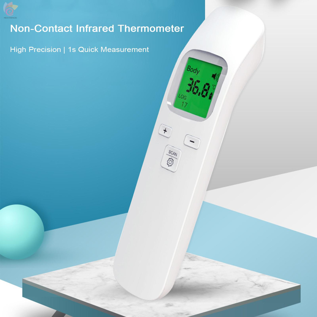 ET Non-Contact Infrared Thermometer Handheld Digital Forehead Thermometer Portable Body Object Temperature Gauge °C/°F Switchable LCD Backlight Display