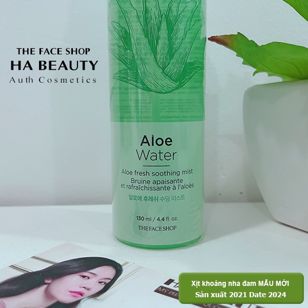 Xịt khoáng dưỡng ẩm da mặt nha đam lô hội cấp ẩm kiềm dầu Hàn Quốc The Face Shop Aloe Fresh Soothing Mist 130ml