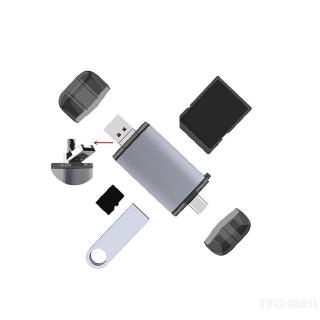 3 in 1 multifunction high speed type-c micro usb sd tf otg card reader