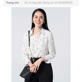 Sơ mi tay dài dáng sơ vin cỡ M