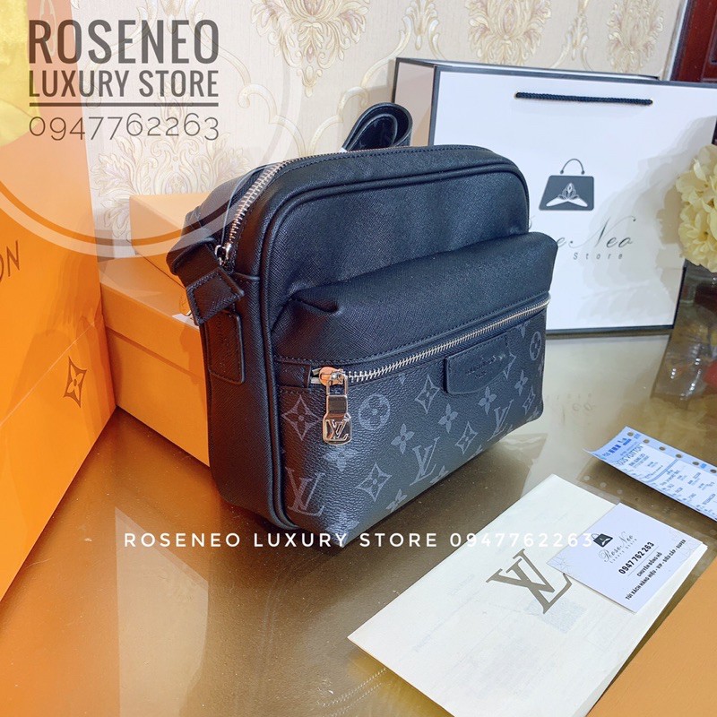 TÚI ĐEO CHÉO NAM LV OUTDOOR MESENGER , CAMERA BAGS HOA ĐEN‼️