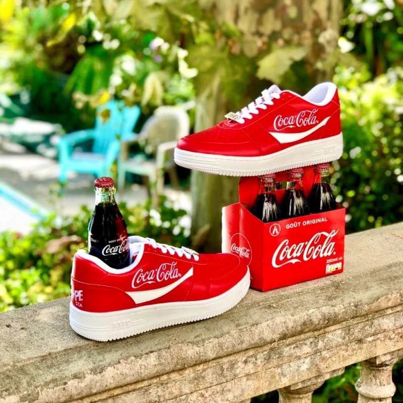'Giày Cổ Thấp' A Bathing Ape Bapesta Low "Coca Cola"