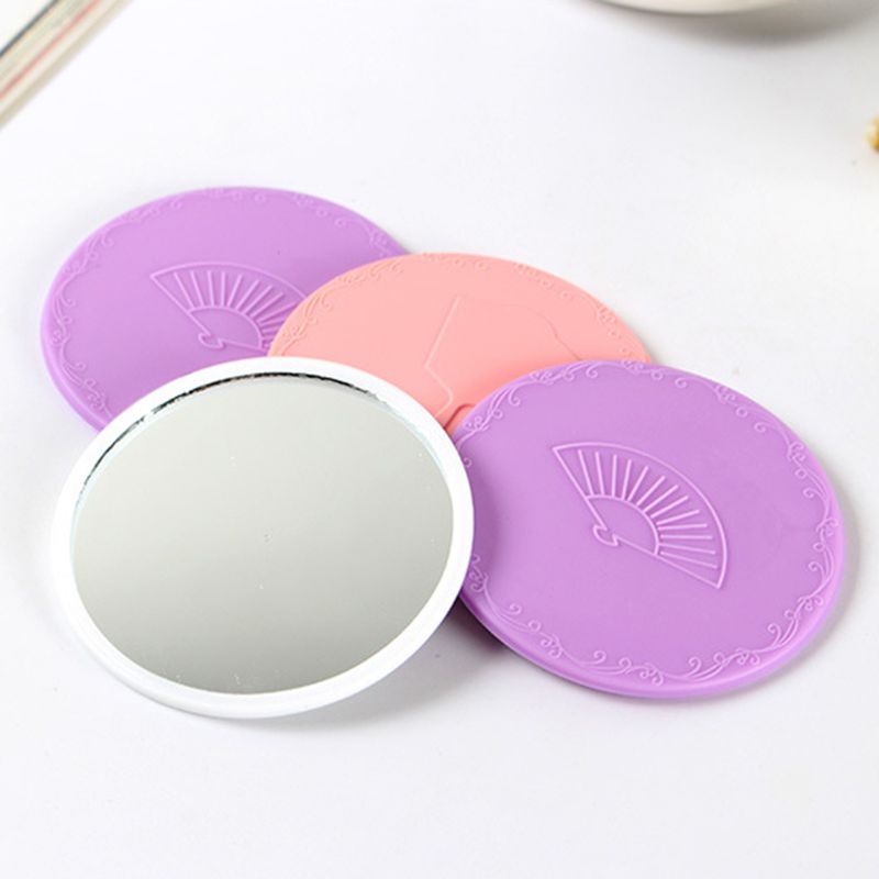 Gương Trang Điểm Mini Bỏ Túi Hình Tròn 7cm 2 76in In Nổi Họa Tiết Hoạt Hình Sáng Tạo