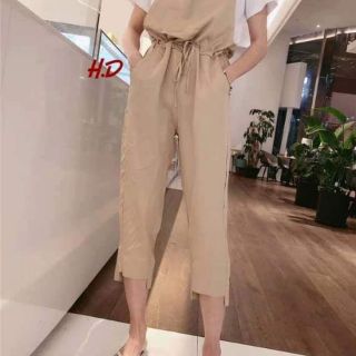 Yếm kaki rút eo lệch gấu_HD05(không kèm áo)