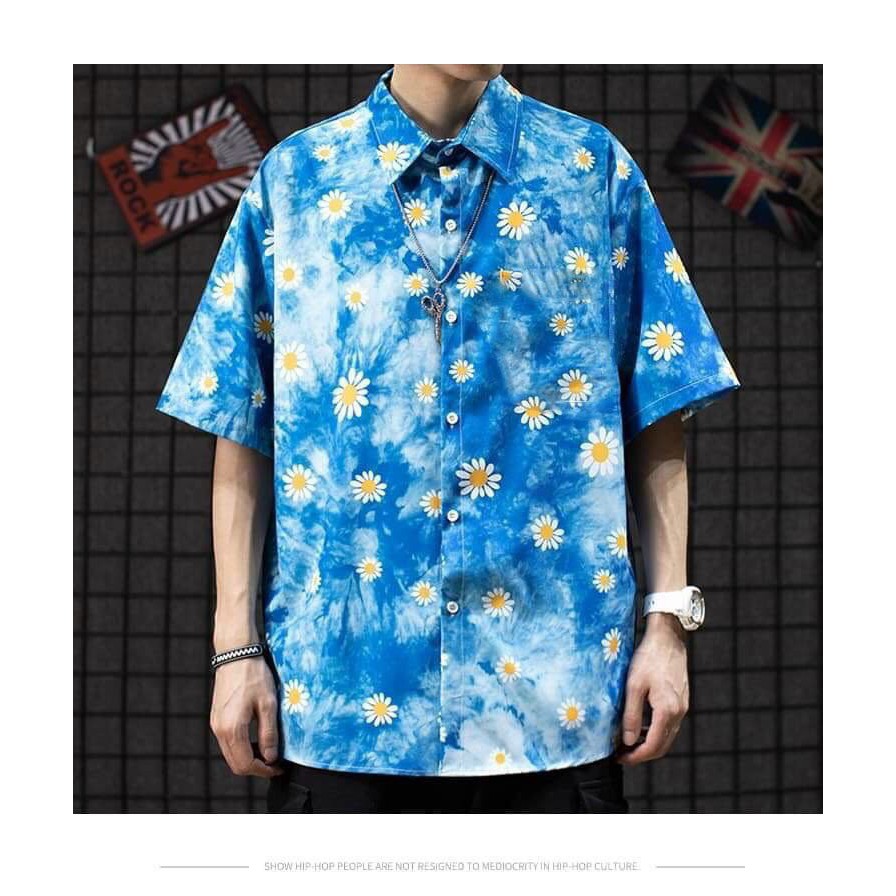 [Mã FAMAYMA2 giảm 10K đơn 50K] [ SALE SOCK] - áo sơ mi voan lụa nam in bông cúc cực hot | BigBuy360 - bigbuy360.vn