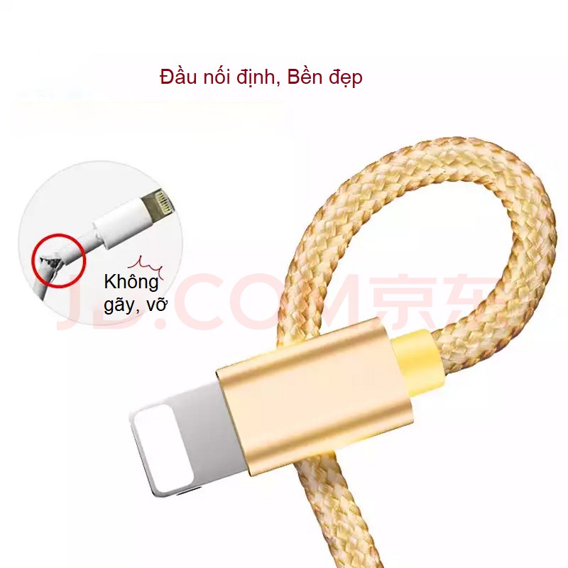 DÂY SẠC Lightnig cho điện thoại, pin dự phòng - Dây Sạc bọc dù - H Case