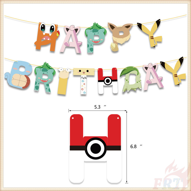 ♦ Party Decoration - Banner ♦ Pokemon Go Happy Birthday Banner Series 01 Party Needs Decor Happy Birthday Party Supplies Decorations Banner