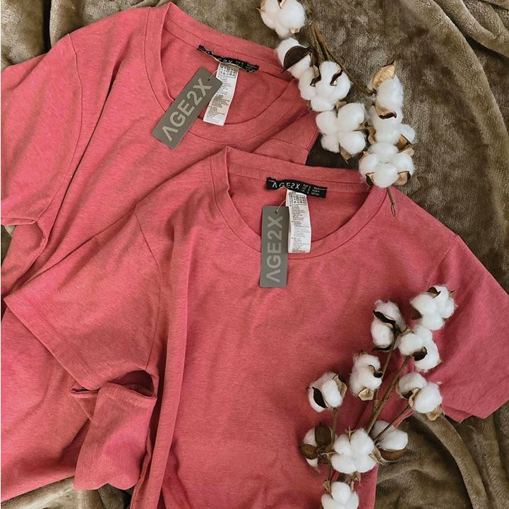 Áo Thun Trơn Hồng Dâu AGE2X Bán Chạy Nhất Thị Trường