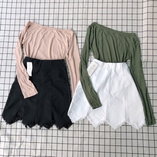 ÁO LỆCH VAI TAY DÀI TRƠN